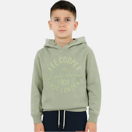 Sweat à capuche garçon imprimé Beige+Marine+Noir+Vert 10 - vertbaudet enfant 