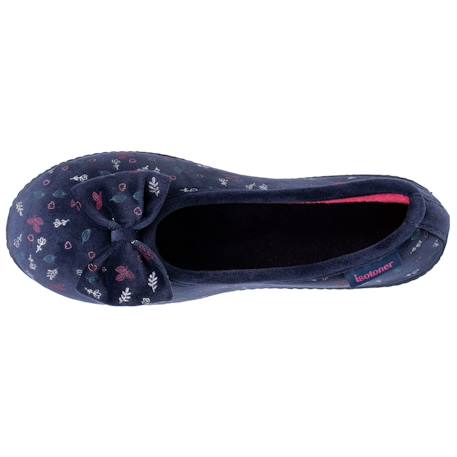 Chaussons ballerines microvelours semelle ergonomique mousse à mémoire forme Blush+Marine+Noir 9 - vertbaudet enfant 