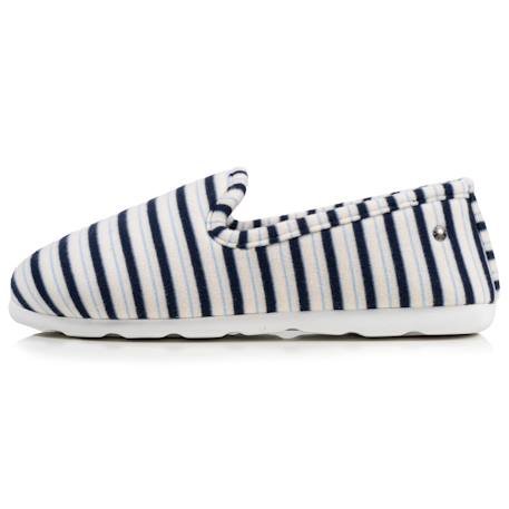 Chaussons charentaises très confortables, en jersey bio Rayure marinière+Rayuresbleues 10 - vertbaudet enfant 