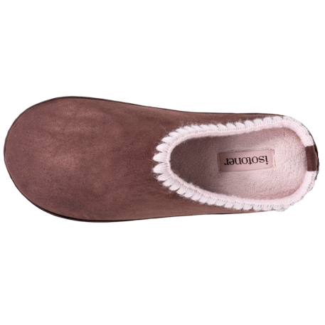 Chaussons mules à talon compensé de 3,5 cm, très confortables Cachou+Camel 3 - vertbaudet enfant 