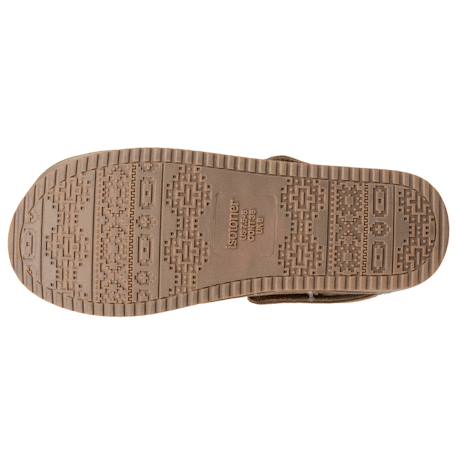 Chaussons mules suédine plateforme de 3,5 cm, confort mousse optimal Camel+Noir 5 - vertbaudet enfant 