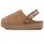 Chaussons mules suédine plateforme de 3,5 cm, confort mousse optimal Camel+Noir 4 - vertbaudet enfant 