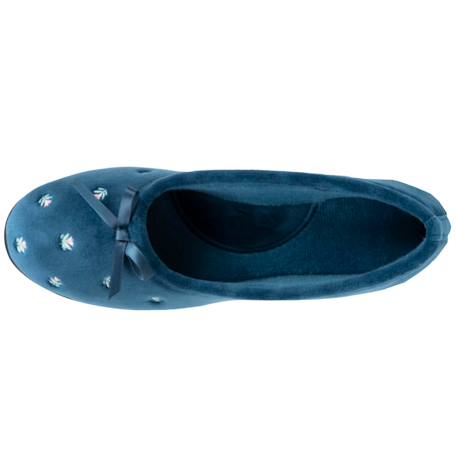 Chaussons ballerines souples, ultra confortables et légers, confort technologie everywear Bleu canardfleurs+Bleu marine+Grisirisé+Rayuresbleues+Sauge+Sauge noeud irisé 3 - vertbaudet enfant 