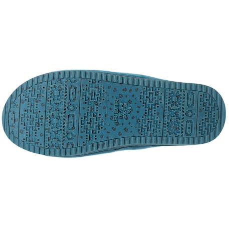 Chaussons mules ouvertes velours, plateforme 3,5 cm Bleucanard+Léopard blush 5 - vertbaudet enfant 