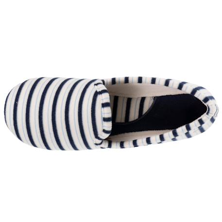 Chaussons charentaises très confortables, en jersey bio Rayure marinière+Rayuresbleues 9 - vertbaudet enfant 