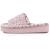 Chaussons mules ouvertes velours, plateforme 3,5 cm Bleucanard+Léopard blush 10 - vertbaudet enfant 
