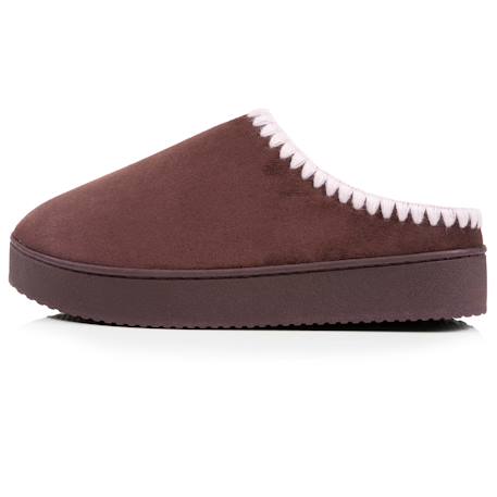Chaussons mules à talon compensé de 3,5 cm, très confortables Cachou+Camel 4 - vertbaudet enfant 