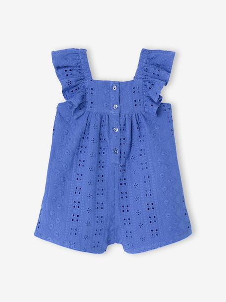Combishort bébé fille broderie bleu électrique+rose bonbon 3 - vertbaudet enfant 