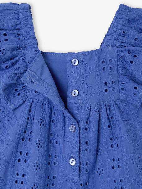 Combishort bébé fille broderie bleu électrique+rose bonbon 6 - vertbaudet enfant 