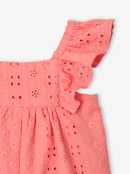 Combishort bébé fille broderie bleu électrique+rose bonbon 10 - vertbaudet enfant 