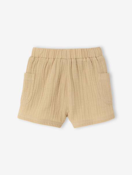 Short bébé gaze coton orange+sable 5 - vertbaudet enfant 
