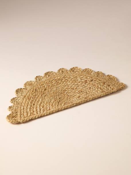 Tapis gamelle jute demi-lune beige 1 - vertbaudet enfant 