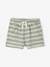 Short bébé garçon nid abeille rayé blanc 1 - vertbaudet enfant 
