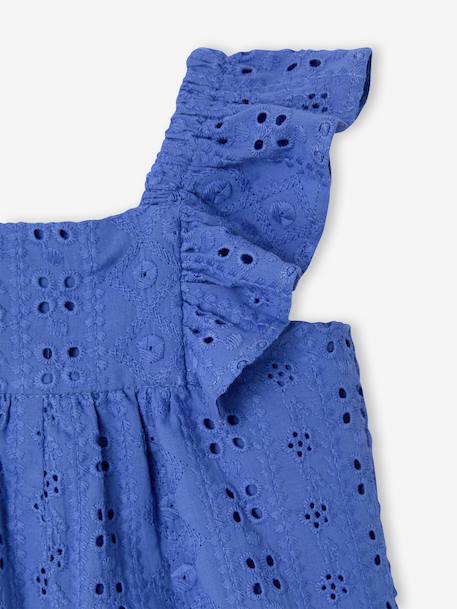 Combishort bébé fille broderie bleu électrique+rose bonbon 4 - vertbaudet enfant 