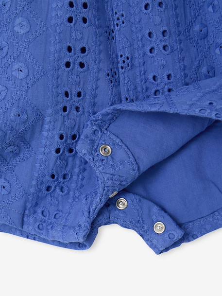 Combishort bébé fille broderie bleu électrique+rose bonbon 5 - vertbaudet enfant 