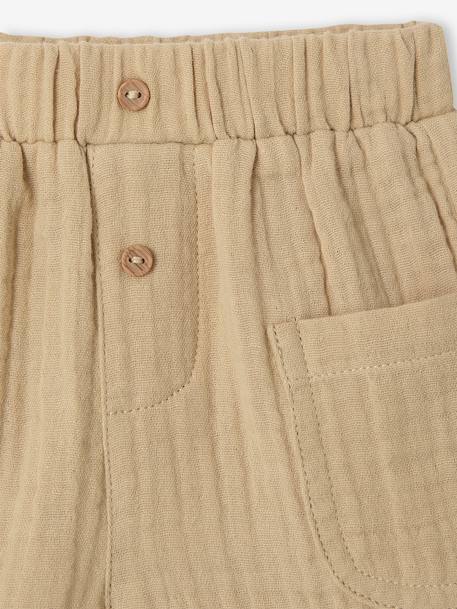 Short bébé gaze coton orange+sable 6 - vertbaudet enfant 