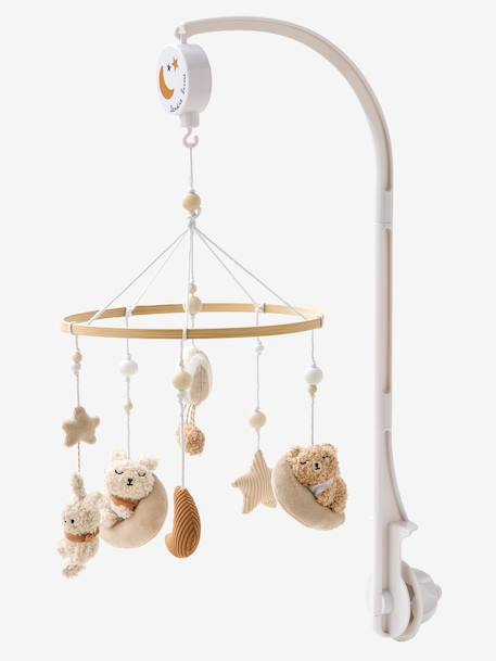 Mobile musical tissu et velours beige 2 - vertbaudet enfant 