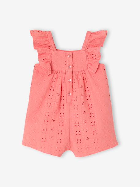 Combishort bébé fille broderie bleu électrique+rose bonbon 9 - vertbaudet enfant 