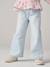 Jean fille large bleu moyen+denim black+denim bleached+denim brut+denim gris+stone 14 - vertbaudet enfant 