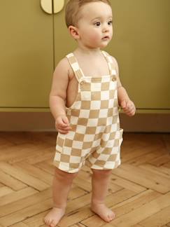 -Salopette courte bébé molleton imprimé