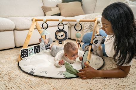 Tiny love tapis d’éveil avec arches en bois gymini luxe Black & white 2 - vertbaudet enfant 