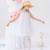 Robe demoiselle d'honneur   liberty     alizee Blanc fleuri bleu 6 - vertbaudet enfant 