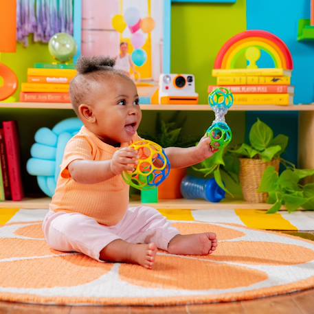 Coffret bébé 2 jouets d’éveil avec hochet et balle Multicolore 2 - vertbaudet enfant 