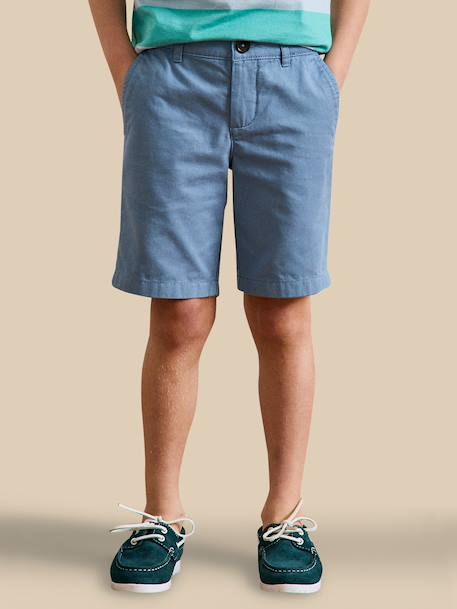 Bermuda chino garçon Army+Bleu froid+Indigo+Menthe+Outremer 3 - vertbaudet enfant 