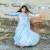 Déguisement enfant robe de princesse reine de glace en velours Bleu 1 - vertbaudet enfant 
