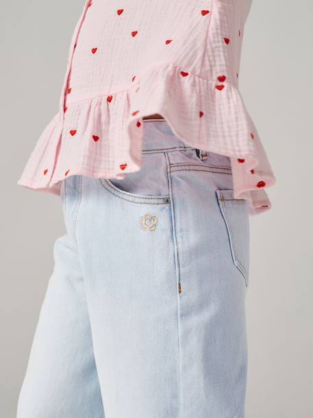 Jean fille large bleu moyen+denim black+denim bleached+denim brut+denim gris+stone 15 - vertbaudet enfant 