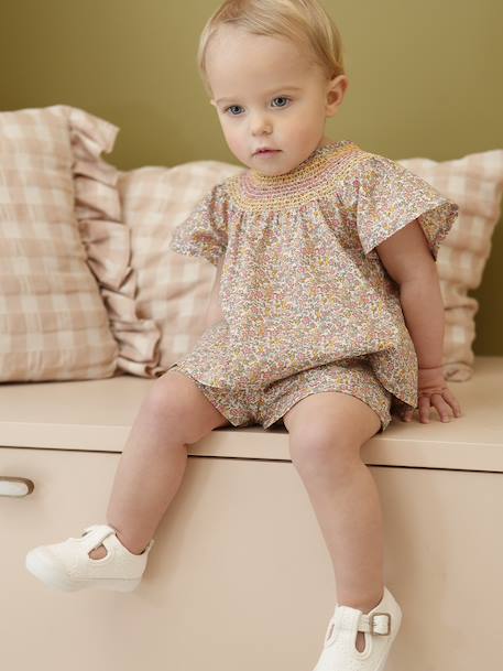 Ensemble bébé fille blouse + short multicolore 1 - vertbaudet enfant 