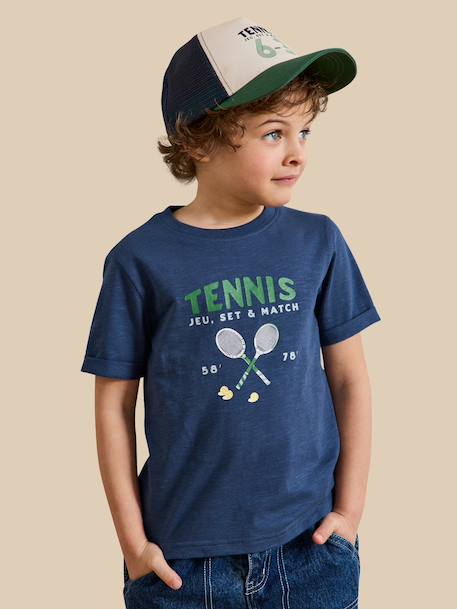 T-shirt imprimé en coton biologique Indigo 1 - vertbaudet enfant 