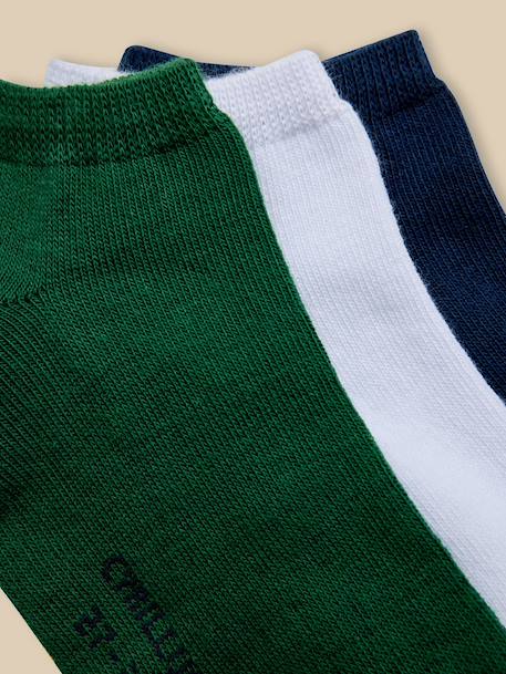 Socquettes unies par lot de 3 garçon Vert anglais+Vert clair multicolore 2 - vertbaudet enfant 