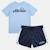 Ensemble 3 pièces t-shirt short et chaussettes enfant à imprimé Bleu 3 - vertbaudet enfant 