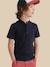 Polo garçon - coton bio Bleu fonce uni 3 - vertbaudet enfant 