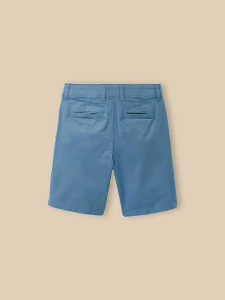 Bermuda chino garçon Army+Bleu froid+Indigo+Menthe+Outremer 4 - vertbaudet enfant 