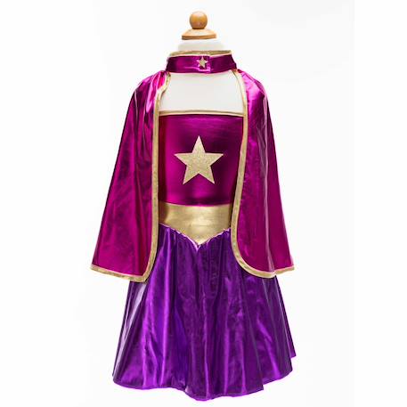 Déguisement enfant super-héroïne tunique cape masque Rose 2 - vertbaudet enfant 