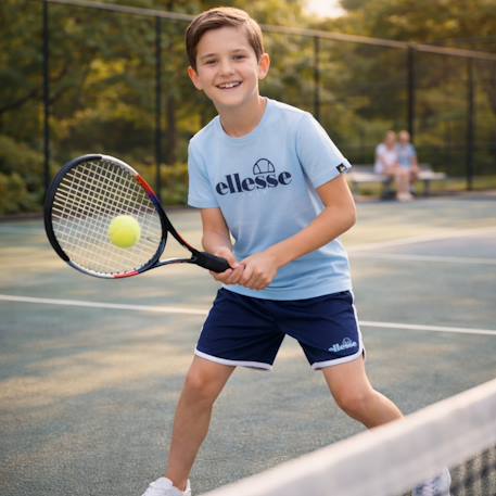 Ensemble 3 pièces t-shirt short et chaussettes enfant à imprimé Bleu 2 - vertbaudet enfant 