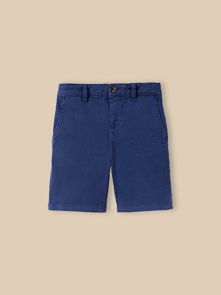 Bermuda chino garçon Army+Bleu froid+Indigo+Menthe+Outremer 8 - vertbaudet enfant 