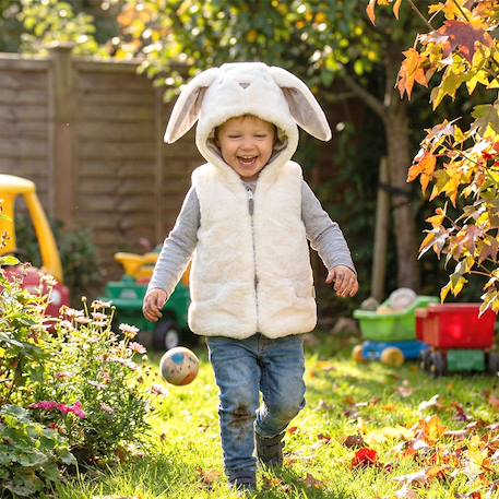 Gilet sans manches enfant pilou pilou à capuche Beige+Écru 7 - vertbaudet enfant 