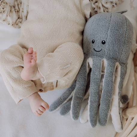 Peluche musicale bébé avec bruit blanc et minuteur intégré Bleu-gris 2 - vertbaudet enfant 