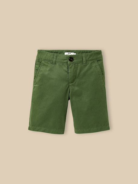 Bermuda chino garçon Army+Bleu froid+Indigo+Menthe+Outremer 10 - vertbaudet enfant 