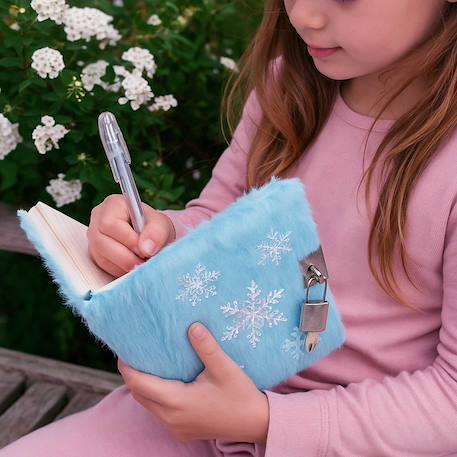 Journal intime peluche - sisters forever reine glace Bleu 1 - vertbaudet enfant 