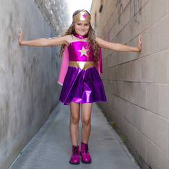 Jouet-Déguisement enfant super-héroïne tunique cape masque