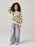 Jean fille large bas effiloché denim bleached+gris+stone 13 - vertbaudet enfant 