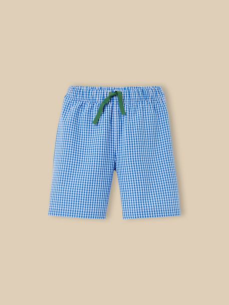 Pyja-short vichy garçon Vichy bleu 2 - vertbaudet enfant 