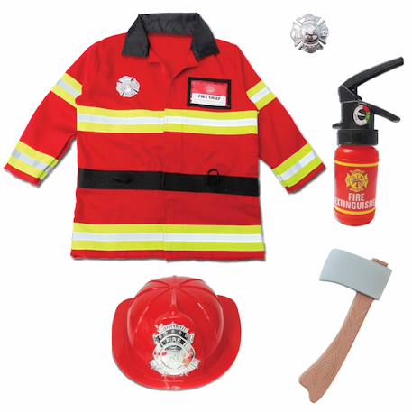 Déguisement enfant pompier avec accessoires Rouge 2 - vertbaudet enfant 