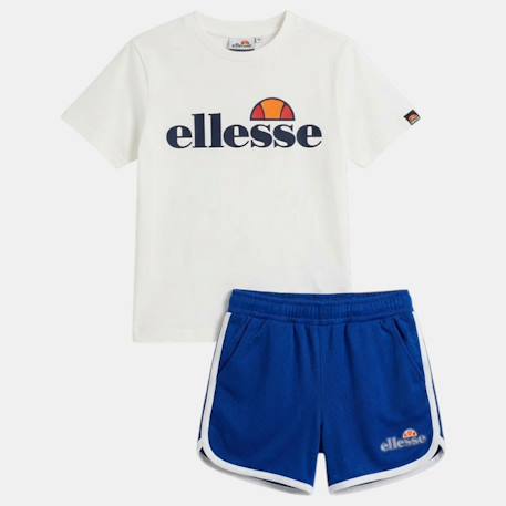 Ensemble 3 pièces t-shirt short et chaussettes enfant à imprimé Bleu 4 - vertbaudet enfant 