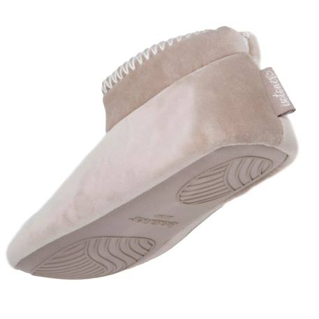 Chaussons bottillons velours, semelle gomme antidérapante Beige 5 - vertbaudet enfant 
