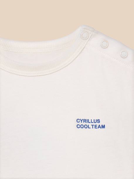 T-shirt cool team bébé - coton biologique Ecru 2 - vertbaudet enfant 